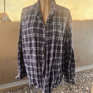 🆕 Men's Wrangler Blue Plaid Long Sleeve Shirt